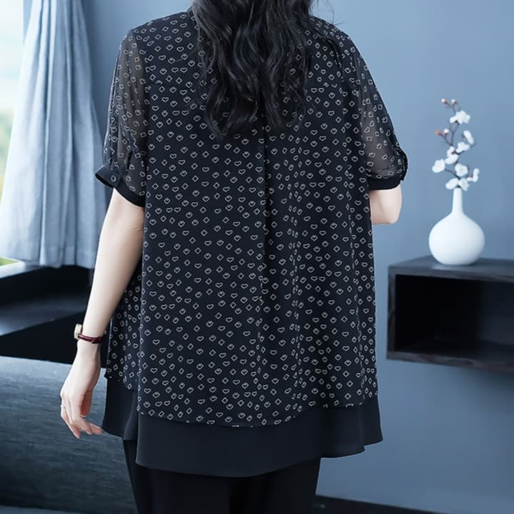 シャツドットコーデ 小紋柄シースルーシャツ
