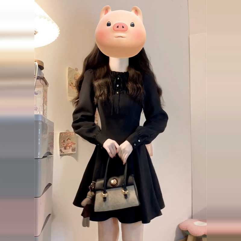  ワンピースドットコーデ 優美ゴシック調フレアワンピース
