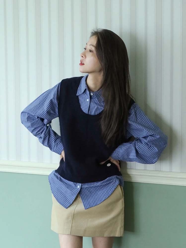 シャツドットコーデ クラシック格子柄シャツ